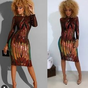 Sequin Cocktail Party Dress